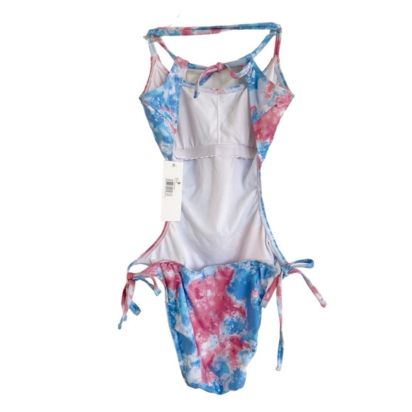 Social•Angel Tie Dye One-Piece Bathing Suit Size Small Pink and Blue New - Picture 2 of 10